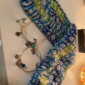 Love hope faith bracelets and scarf